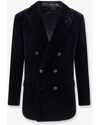 Tom Ford - Double-Breasted Velvet Blazer - Lyst