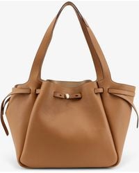 Tory Burch - Romy Pebbled Leather Tote Shoulder Bag - Lyst