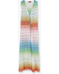Missoni - Long Cover Up Viscose And Metallic Fiber Dress - Lyst