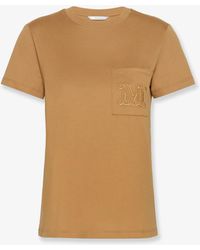 Max Mara - Papaia Cotton T-Shirt With Monogramma - Lyst