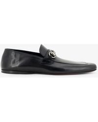 Gucci - Leather Loafers With Metal Horsebit - Lyst