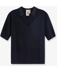 Semicouture - Polo Virgin Wool And Cashmere Blend Shirt - Lyst