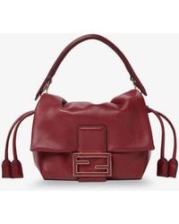 Fendi - Mamma Baguette Small Leather Crossbody Bag - Lyst