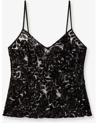 Golden Goose - Tulle Top With Sequins Embroidery - Lyst