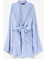 Balenciaga - Wrap Silk Mini Dress - Lyst