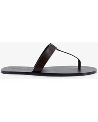 Saint Laurent - Babylone Leather Sandals - Lyst