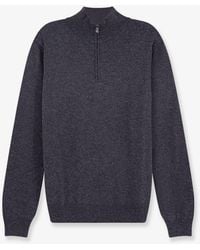 Corneliani - Cotton Half-Zip Sweater - Lyst
