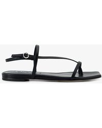 Aeyde - Ella Flat Leather Sandals - Lyst