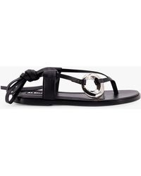 Alohas - Morosia Leather Thong Sandals With Metal Ring - Lyst