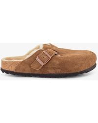Birkenstock - Boston Vl/Shearling Suede Clog - Lyst