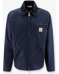 Carhartt - Og Detroit Cotton Jacket With Logo Patch On The Front - Lyst