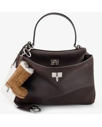 Balenciaga - Rodeo S Leather Crossbody Bag With Vintage Motif - Lyst