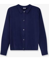Aspesi - Cotton, Silk And Linen Blend Cardigan - Lyst