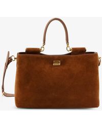 Dolce & Gabbana - Dolce & Gabbana Vittoria Suede Crossbody Bag - Lyst