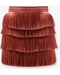PATBO - Mini Skirt With Fringes - Lyst