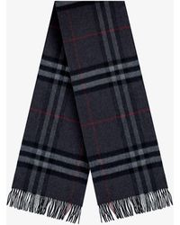 Burberry - Cachemere Scarf With Giant Check Motif - Lyst