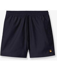 Carhartt - Nylon Swim Trunks With Contrasting Embroidered Logo - Lyst