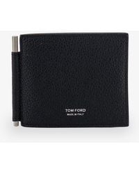 Tom Ford - Leather Card Holder With Front Logo - Lyst