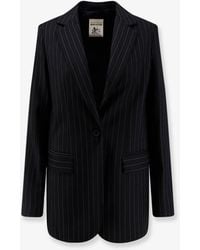Semicouture - Single-Breasted Virgin Wool Blend Blazer - Lyst