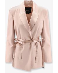 Pinko - Rapa Satin Blazer With Belt - Lyst