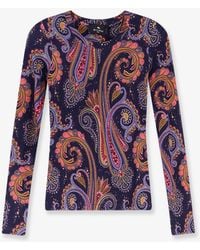 Etro - Paisley Viscose And Wool T-Shirt - Lyst