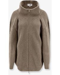 MM6 by Maison Margiela - Wool Blend Cardigan - Lyst