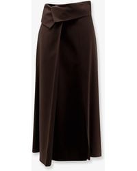 Alysi - Stretch Virgin Wool Long Skirt - Lyst