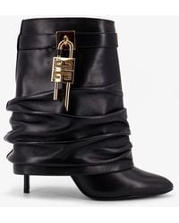 Givenchy - Shark Lock Stiletto Leather Ankle Boots - Lyst