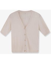 JOSEPH - Silk And Cotton Cardigan With Crinkled Effect - Lyst