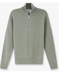 Alpha Studio - Wool And Cashmere Half-Zip Cardigan - Lyst