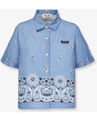 Miu Miu - Bandana Cotton And Linen Shirt - Lyst