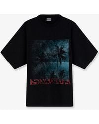 Balenciaga - Cotton T-Shirt With Front Print - Lyst