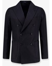 Tagliatore - Virgin Wool, Silk And Linen Blazer - Lyst