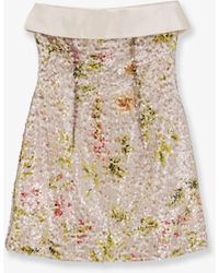 Alberta Ferretti - Mini Dress With Sequins - Lyst