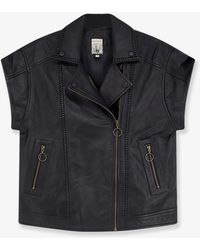 Scarlett Poppies - Ruttiya Leather Sleeveless Jacket - Lyst