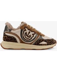 Pinko - Zoe 01 Leather Low-Top Sneakers - Lyst