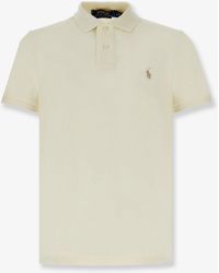Polo Ralph Lauren - Cotton Polo Shirt With Embroidered Logo On The Front - Lyst