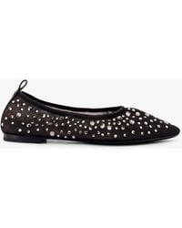 Tory Burch - Ballet Flats With Crystal Accents - Lyst