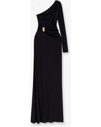 Elisabetta Franchi - Carpet Stretch Viscose Long Dress - Lyst
