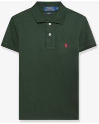 Polo Ralph Lauren - Cotton Polo Shirt With Embroidered Logo - Lyst
