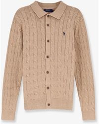 Polo Ralph Lauren - Cotton Cardigan With Braided Knit - Lyst