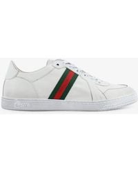 Gucci - Stretch Leather Sneakers - Lyst