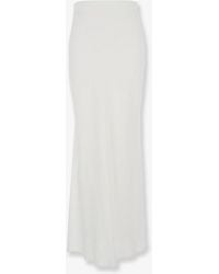 Brunello Cucinelli - Satin Long Skirt - Lyst