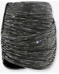 Self-Portrait - Mini Skirt With Rhinestones - Lyst