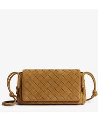 Bottega Veneta - Notturno Suede Pouch - Lyst