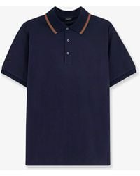 Gucci - Cotton Polo With Nastro Web Detail On The Collar - Lyst