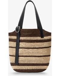 Loewe - Paula's Ibiza Two-Tone Raffia Loop Shopping Bag - Lyst
