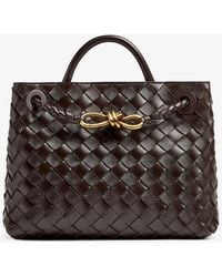 Bottega Veneta - Andiamo Small Leather Shoulder Bag With Intrecciato Motif - Lyst