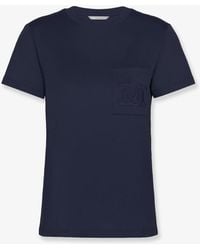 Max Mara - Papaia Cotton T-Shirt With Monogram - Lyst