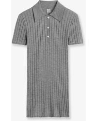 TOTEME - Cashmere And Silk Blend Polo Shirt - Lyst